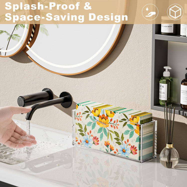 Clear Acrylic Guest Towel & Napkin Holder