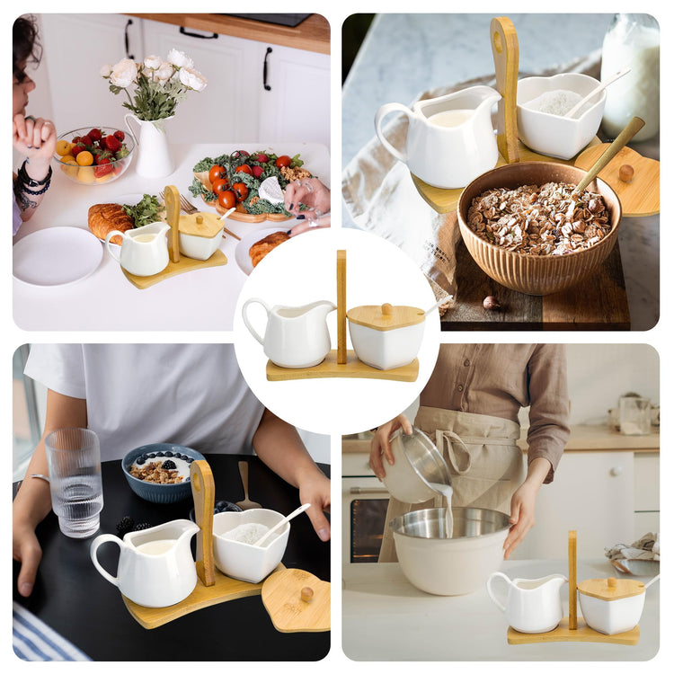 Creamer and Sugar with Carry Tray Set