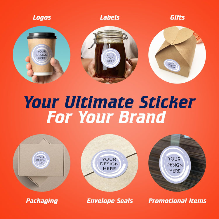 Custom Vinyl Stickers Your Image (100 Count)