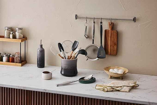 Le Creuset Stoneware Utensil Crock, 2.75 qt., Oyster