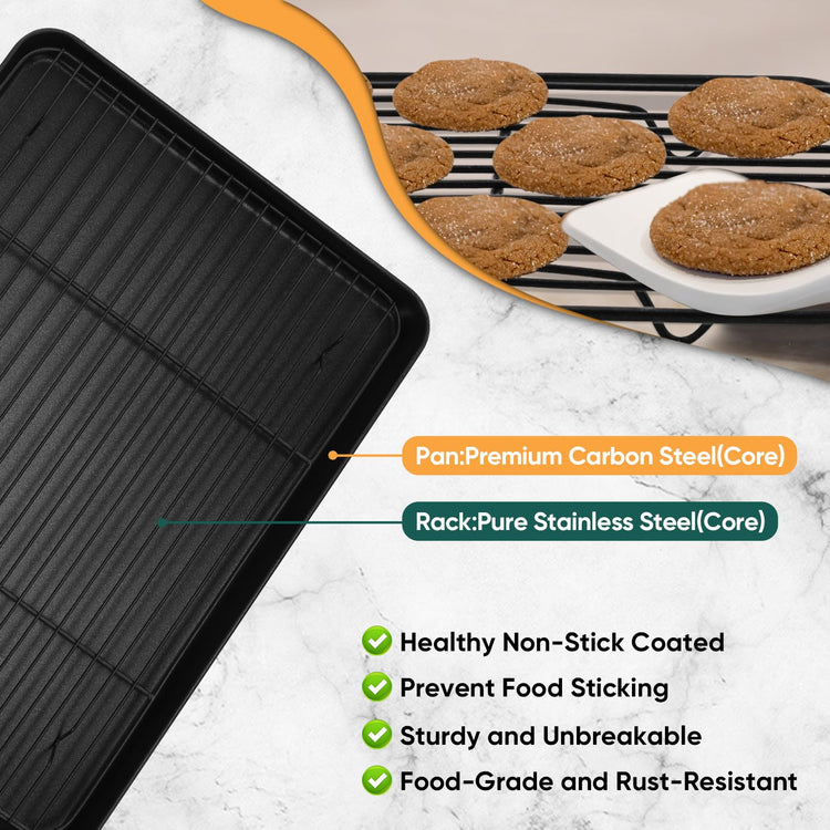 Nonstick Baking Oven Pan with Rack for Cookie