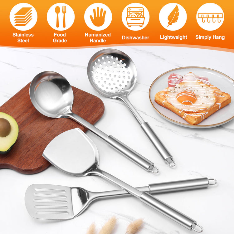 Stainless Steel Cooking Utensils (4 Count)