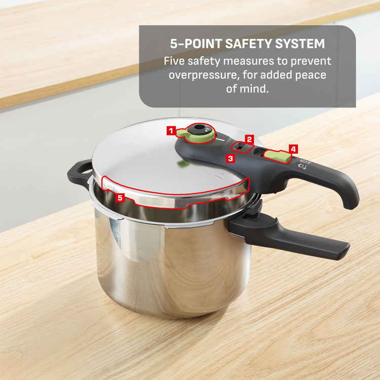Secure Stainless Steel Stovetop Pressure Cooker