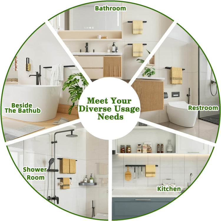 24 Inch Hand Towel Holder Towel Bar for Bathroom Wall Mounted