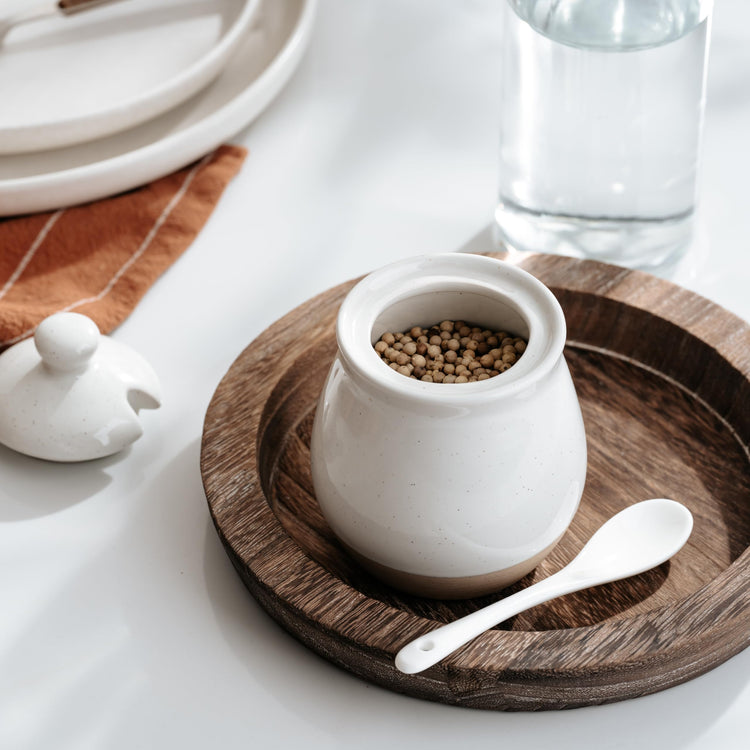 10oz Sugar Bowl with Lid and Spoon