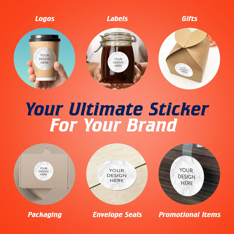 Custom Vinyl Stickers Your Image (100 Count)