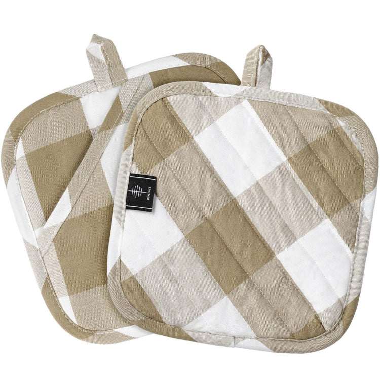 Cotton Pot Holders for Kitchen Heat Resistant Potholder (2 Count)