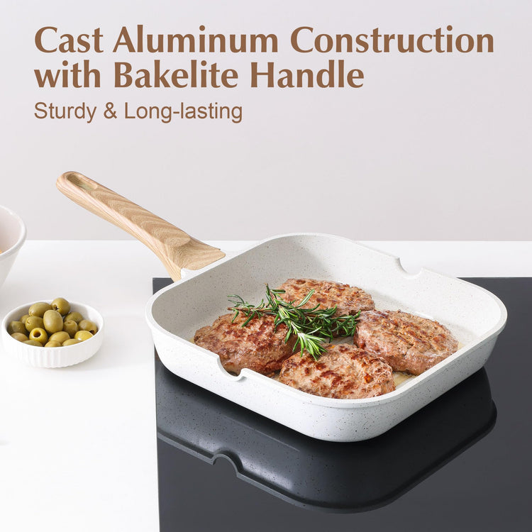 Nonstick Ceramic Grill Pan for Stove Tops