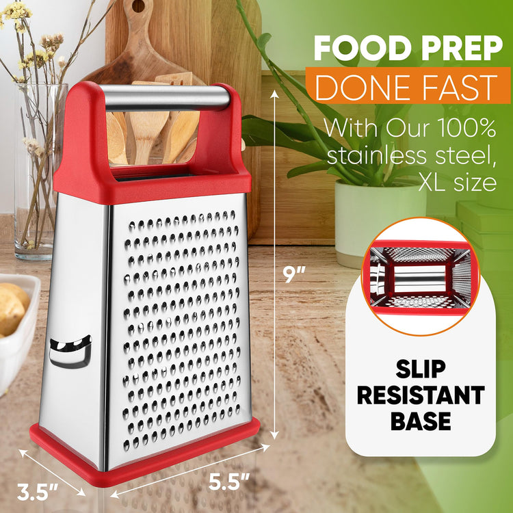 Stainless Steel XL Cheese Grater for Kitchen