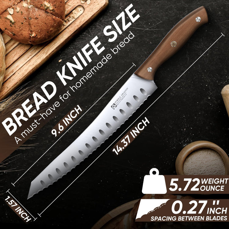 Bread Knife Serrated Knives for Homemade Bread Sourdough
