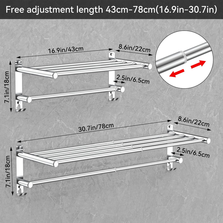 Adjustable Towel Bar for Bathroom Wall Mount17