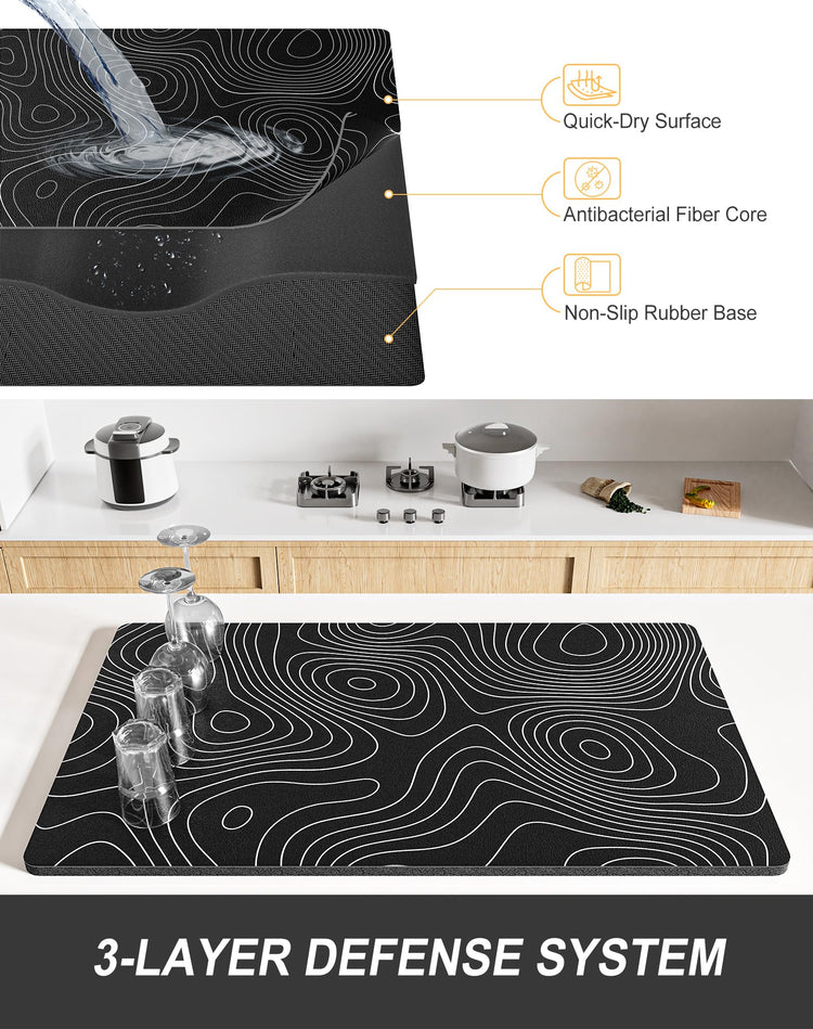 Dish Drying Mat for Kitchen Counter
