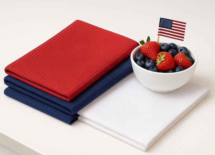 4th of July Waffle Weave Kitchen Towel