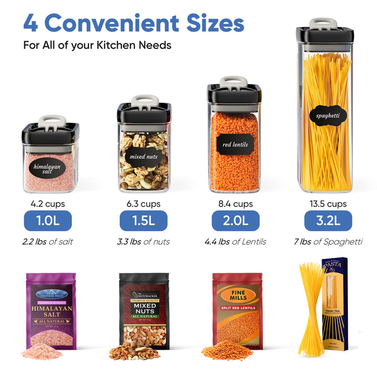 Airtight Food Storage Containers Set for Home Organization (7 Count)