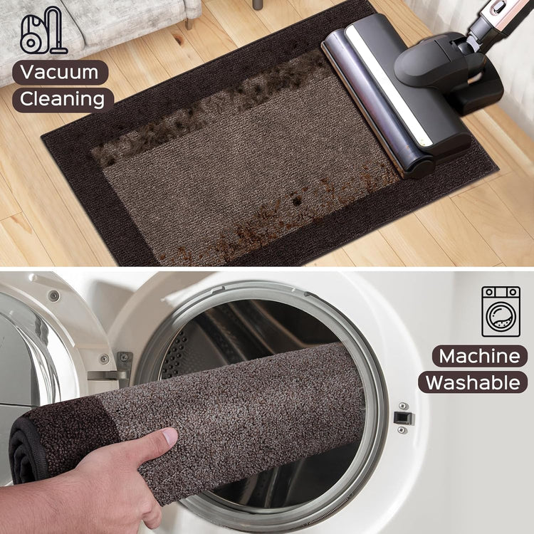 Machine Washable Kitchen Rug 32" x 72", Non Slip Indoor Door Rug, Absorbent Entrance Runner Rug for Bedroom, Hallway, Bathroom, Floor (Roll Packing)