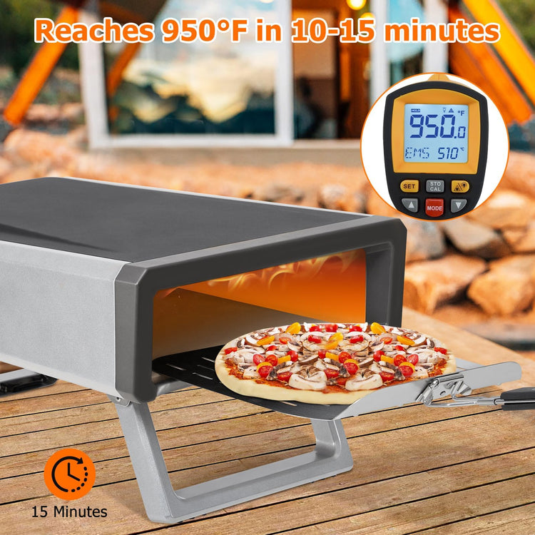 12 in Portable Propane Pizza Oven