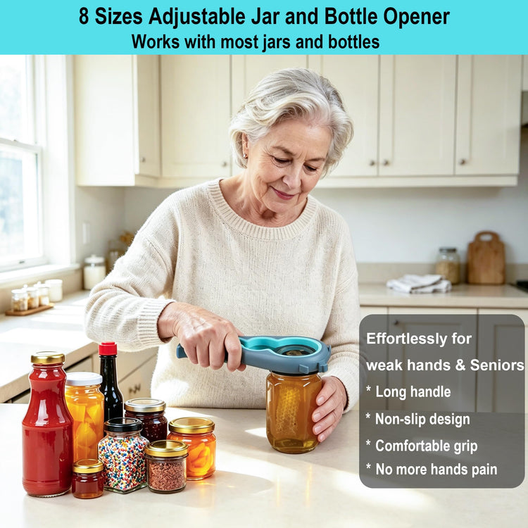 Jar Opener & Bottle Opener for Seniors with Arthritis
