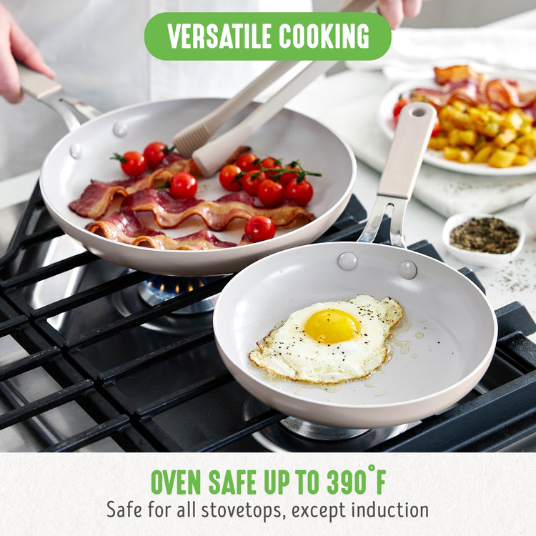 8” & 10” 2 Piece Nonstick Ceramic Frying Pan Set