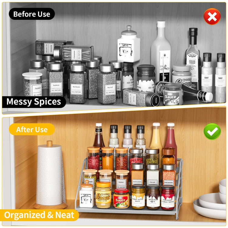Spice Rack Organizer for Cabinet