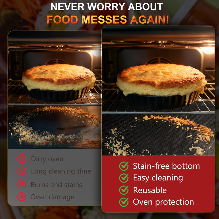 2 Pack Oven Liners for Bottom of Oven