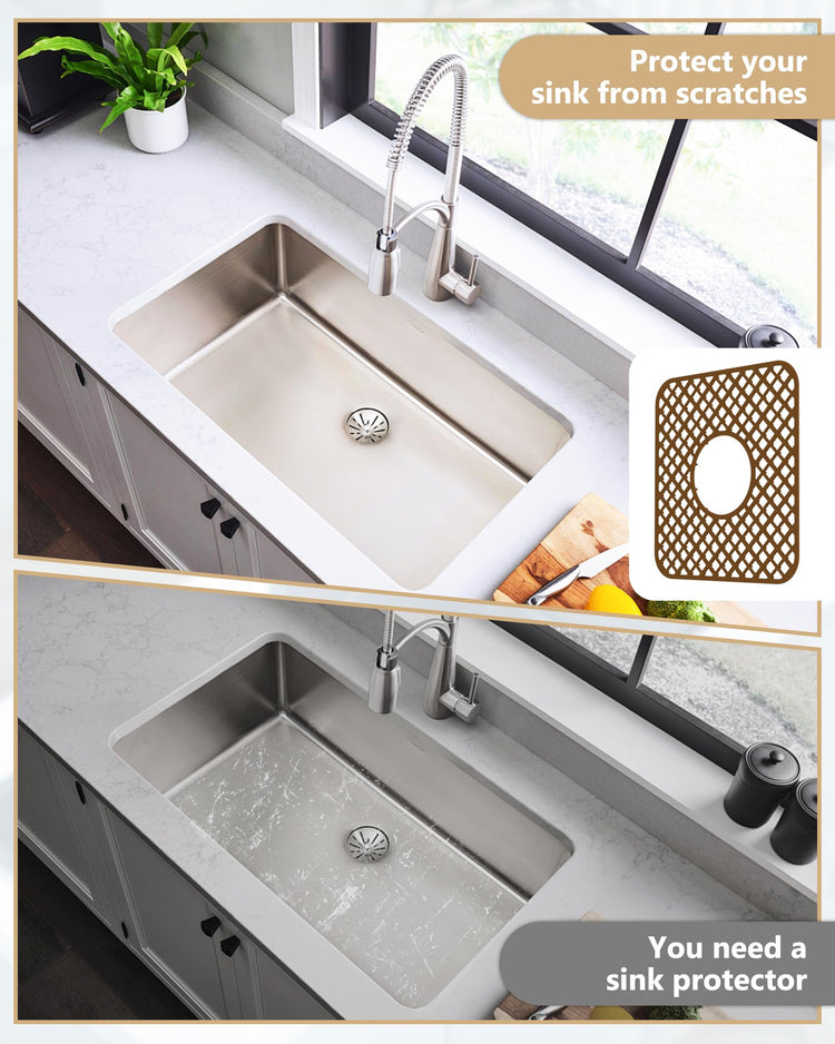 2 Pack Silicone Sink Mat Protector for Kitchen Sink (2 Count)