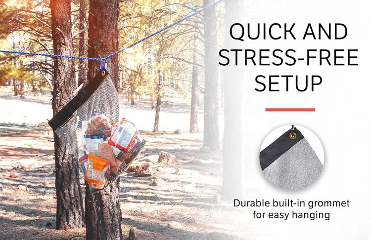 Rodent Proof Bear Bags - Ultralight Stainless Steel Mesh Bag for Camping Food Storage - Sturdy and Rust-Resistant Sack with Lock and Grommet For Easy Hanging