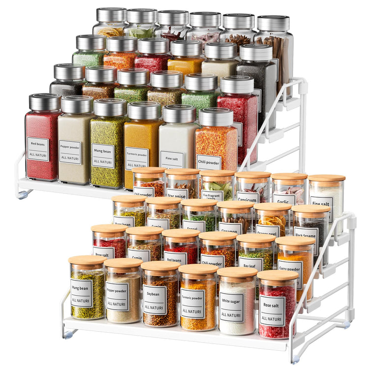 2 Pack Spice Rack Organizer for Cabinet