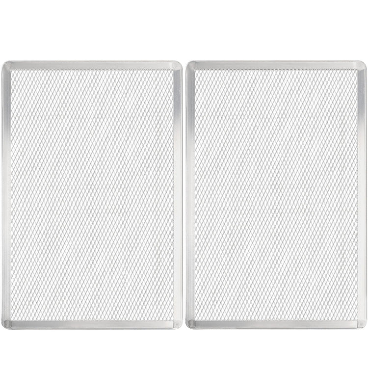 Pizza Screen 11 x 16 Inch 2 Pack Rectangular Aluminum Pizza Pan Restaurant (2 Count)