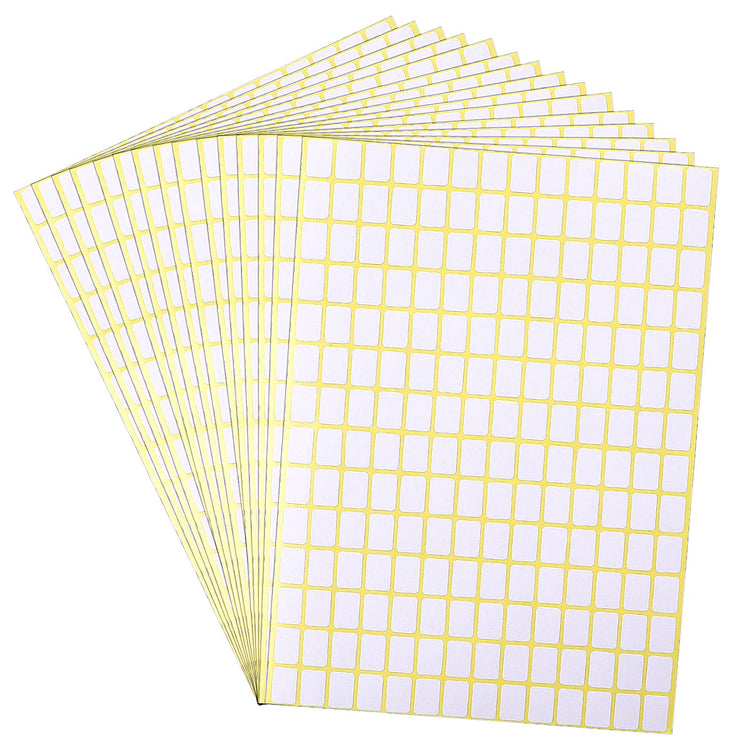 2940 Pcs Matte Small White Labels Stickers Blank Labels Removable Price Tags Labels Stickers for Jars Boxes File Folders Envelopes School Office Kitchen (15 Count)