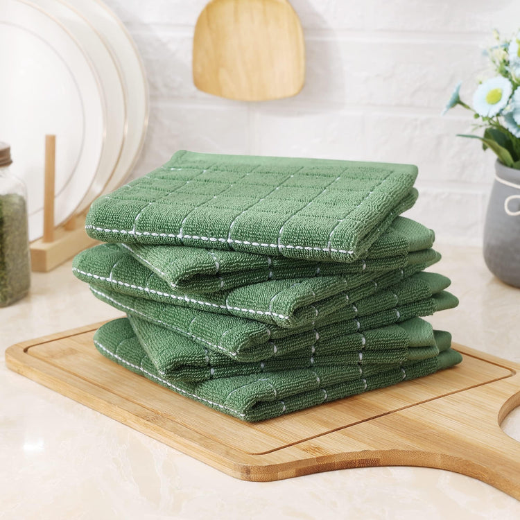 100% Cotton Terry Kitchen Dish Cloths (8 Count)