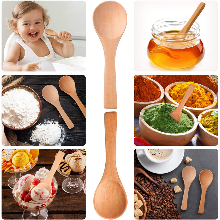 50 Pcs Small Wooden Spoons (50 Count)
