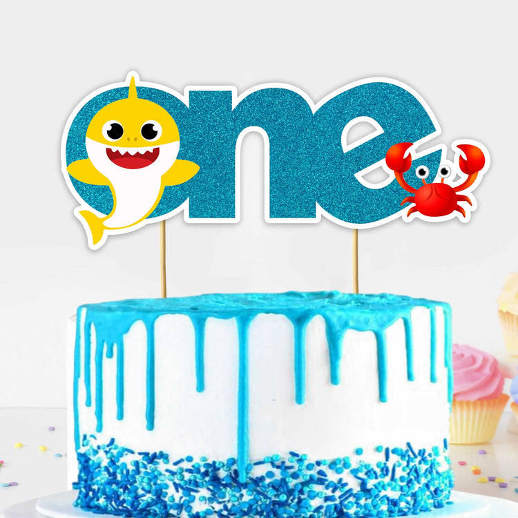 Bby Shrk One Cake Topper