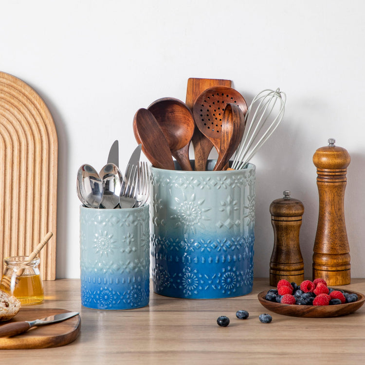 7.2"+5.4" Ceramic Utensil Holder Set of 2 (2 Count)