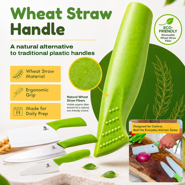 Ceramic Knife Set with Ergonomic Handle (3 Count)
