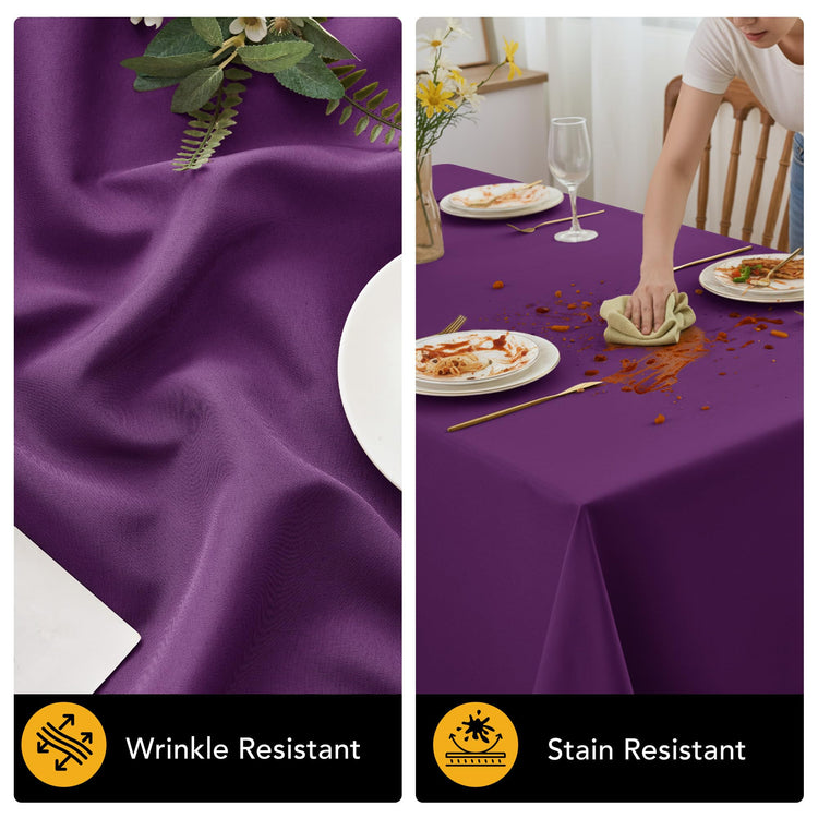 6 Pack Purple Tablecloths for Square Tables (6 Count)