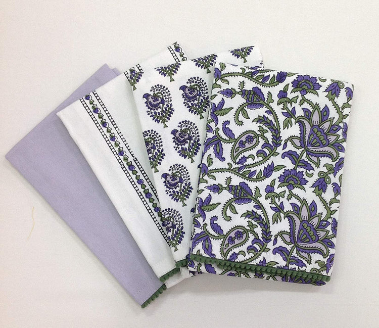 Printed Kitchen Dish Bar and Tea Towels Cotton (4 Count)