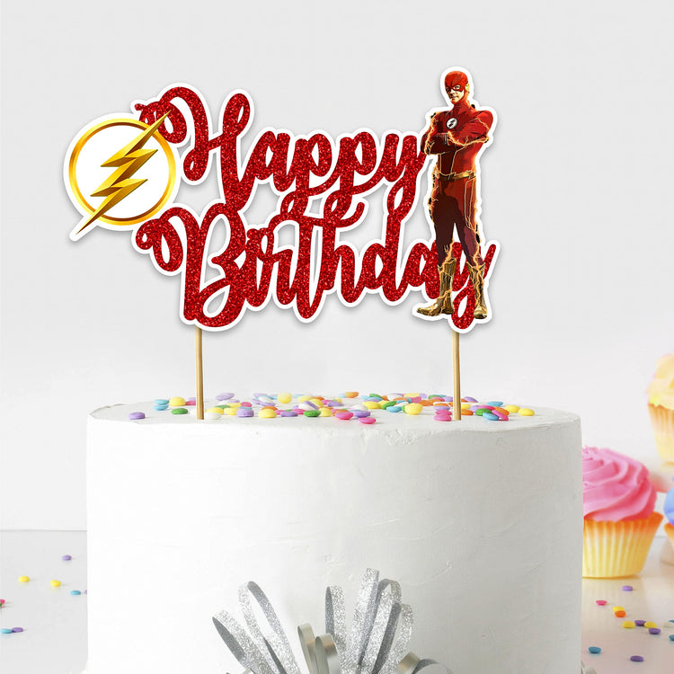 Flsh Happy Birthday Cake Topper