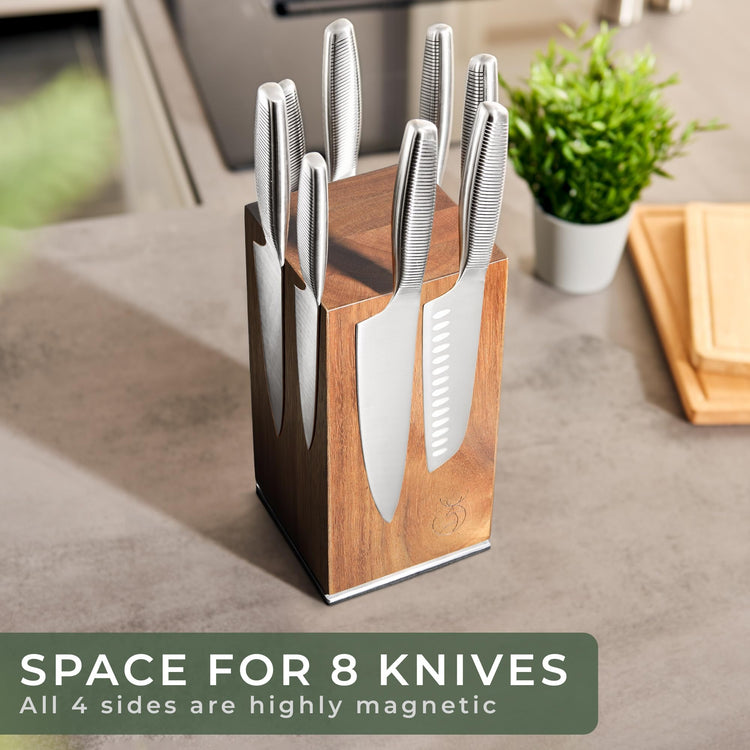 Magnetic Knife Holder Made of Acacia Wood
