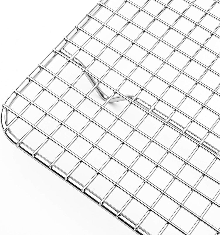 Last Confection Stainless Steel Baking & Cooling Rack - 8-1/2" x 12" (Fits Quarter Sheet Pan) - Cookie Baker's Oven Wire Rack