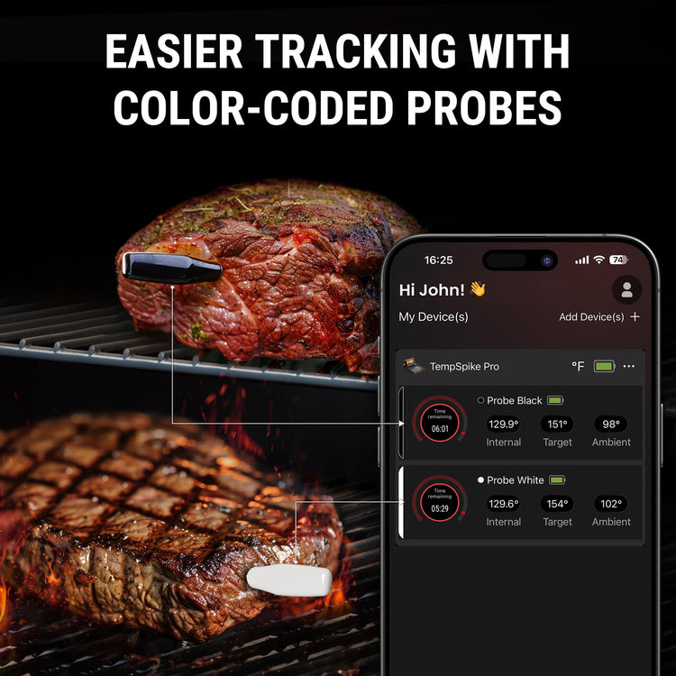 ThermoPro TempSpike Wireless Meat Thermometer Bluetooth (4 Count)