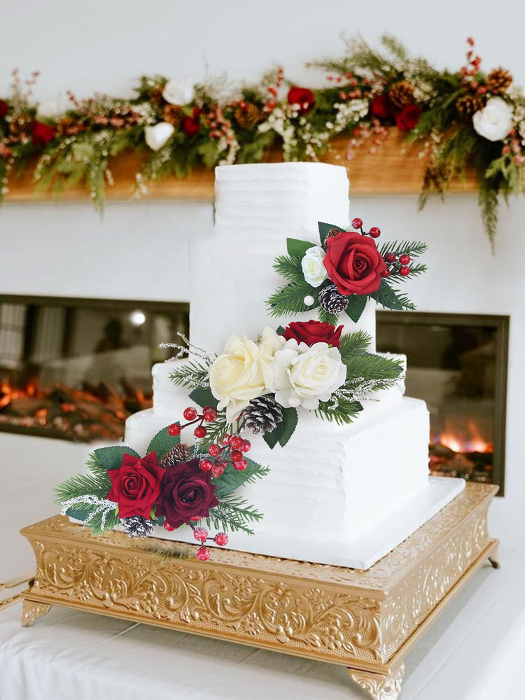 3Pcs Premade Cake Flowers (3 Count)