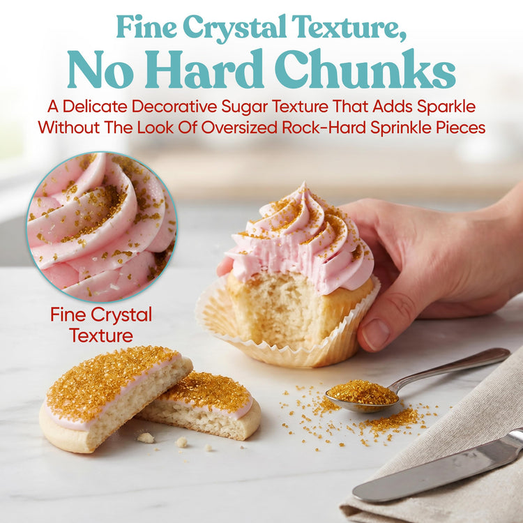 Gold Sanding Sugar for Baking & Cookie Decorating (5 Ounce)