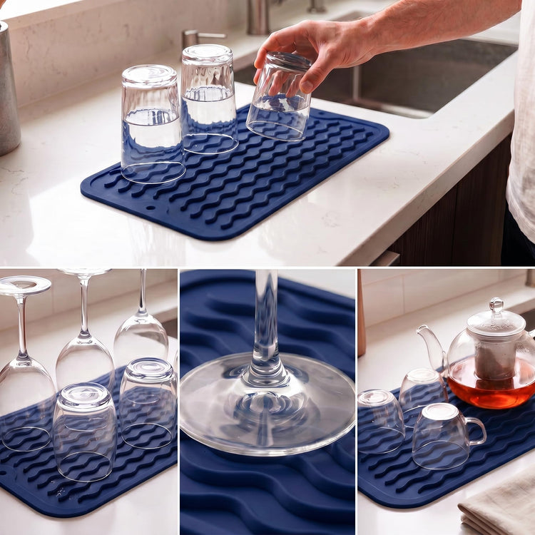 Silicone Dish Drying Mat for Multiple Usage