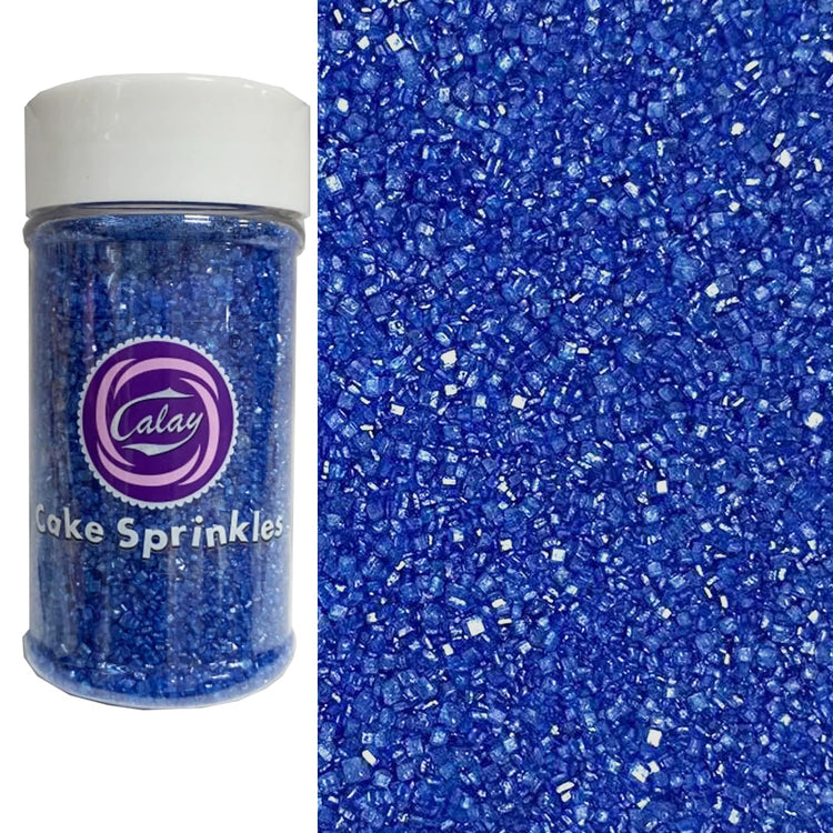 Royal Blue Sanding Sugar for Baking Edible Sparkling Coarse Sugar Crystals Sprinkles for Baking Topping Cake Cookie Cupcake Topper Ice Cream Decoration Supplies 3.2 OZ (3.2 Ounce)