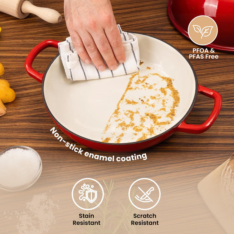 Enamelled Cast Iron Dutch Oven Pot