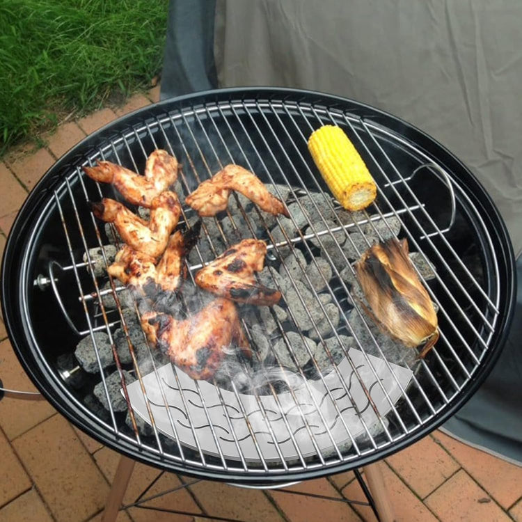 Onlyfire BBQ Smoker Box, Stainless Steel Fan-Shape Smoker Box with Removable Lid, Wood Chip Smoker Box for Charcoal Grills, Kamado Grills - Add Smokey BBQ Flavor to Your Foods, Design Patent