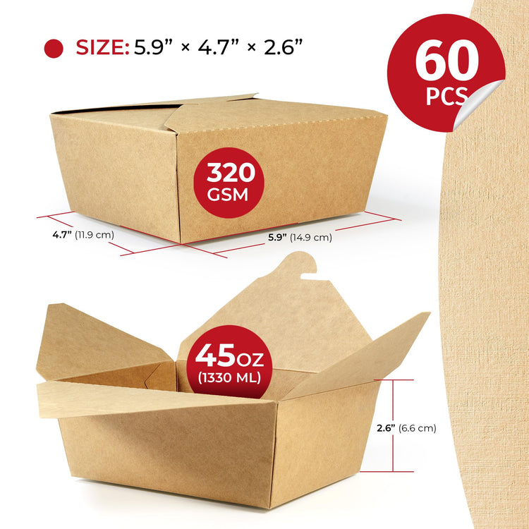 Chinese Takeout Storage Containers (60 Count)