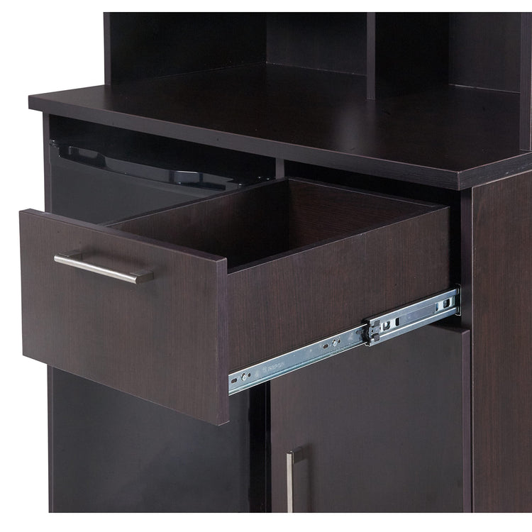 Compact Fridge and Microwave Space Hutch Cabinet