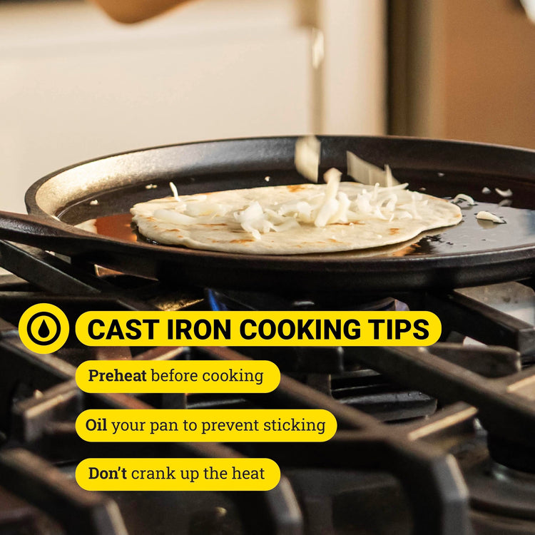 BOLD Pre Seasoned Cast Iron Square Griddle