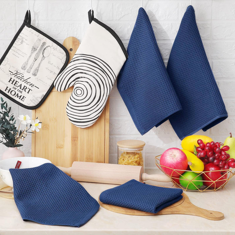 100% Cotton Waffle Weave Kitchen Dish Cloths 12 (12 Count)